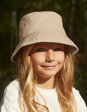 Beechfield - Junior Organic Cotton Bucket Hat Powder Pink Sand Navy Powder Blue /Titelbild