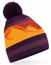 Mountain Peaks Pom Pom Beanie