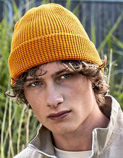 Beechfield - Organic Cotton Waffle Beanie Olive Green Mustard Oxford Navy Black Graphite Grey /Titelbild