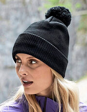 Beechfield - Water Repellent Thermal Snowstar  Beanie Black Steel Blue Heather Grey /Titelbild