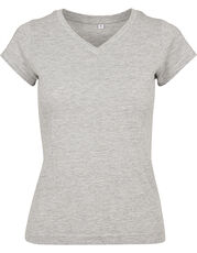 Build Your Brand - Ladies  Basic Tee Heather Grey White /Titelbild