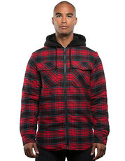 Men´s Flannel Jacket With Sherpa Hoodie