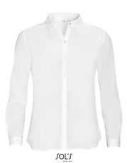 Women`s Long Sleeve Moss Crepe Shirt Betty