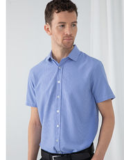 Men`s Gingham Cofrex/Pufy Wicking Short Sleeve Shirt