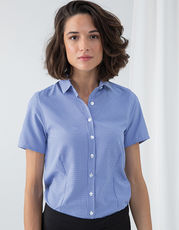 Henbury - Ladies` Gingham Cofrex/Pufy Wicking Short Sleeve Shirt /Titelbild