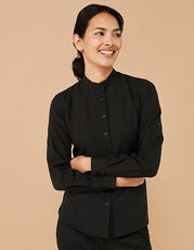 Ladies´ Mandarin Shirt Roll Tab Sleeve