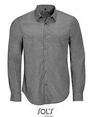 SOL S - Men`s Long Sleeve Poplin Shirt Barnet Deep Grey Melange Heather Jeans /Titelbild