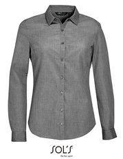 SOL S - Women`s Long Sleeve Poplin Shirt Barnet Deep Grey Melange Heather Jeans /Titelbild