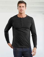 Canvas - Jersey Long Sleeve Henley Dark Grey Heather White Black Navy /Titelbild