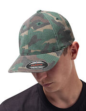 FLEXFIT - Flexfit Garmet Washed Camo Cap Green Camo /Titelbild