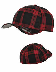 FLEXFIT - Flexfit Tartan Plaid Cap Black Grey Red /Titelbild