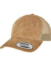 FLEXFIT - Suede Leather Trucker Cap Khaki Black /Titelbild