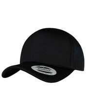 FLEXFIT - Foam Trucker Cap Curved Visor Black White /Titelbild