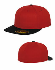 FLEXFIT - Premium 210 Fitted 2-Tone Red Black Grey /Titelbild