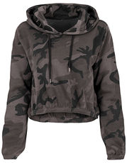 Ladies Camo Cropped Hoody