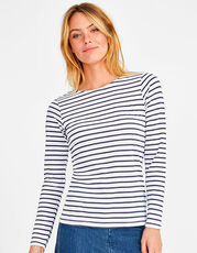 Women´s Long Sleeve Striped T-Shirt Marine