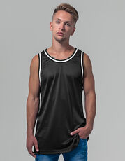 Build Your Brand - Mesh Tanktop White Black /Titelbild