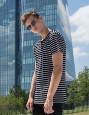 Build Your Brand - Stripe Tee Black White /Titelbild