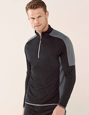 Adults 1/4 Zip Midlayer With Contrast Panelling