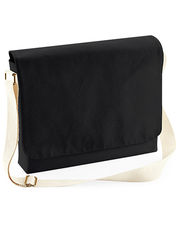 Westford Mill - Fairtrade Cotton Canvas Messenger Black Natural /Titelbild