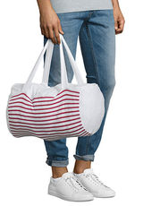 SOL S Bags - Striped Jersey Duffel Bag Sunset White Navy Red /Titelbild