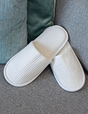 Towel City - Waffle Mule Slippers White /Titelbild