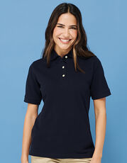 Henbury - Ladies  Classic Cotton Piqué Polo Shirt Navy White Black /Titelbild