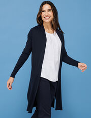 Henbury - Ladies  Longline Open Cardigan Grey Marl Navy Black /Titelbild