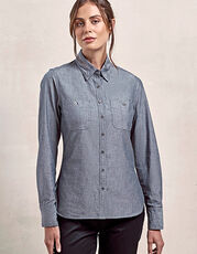 Women´s Organic Chambray Fairtrade Long Sleeve Shirt