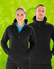 Result Genuine Recycled - Recycled Hooded Microfleece Jacket Black /Titelbild