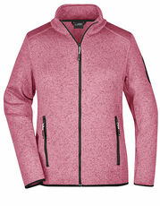 James&Nicholson - Ladies  Knitted Fleece Jacket Dark Grey Melange Royal Melange Pink Melange Kiwi Melange Light Grey Melange Silver (Solid) Red Off White Royal /Titelbild