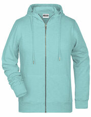 James&Nicholson - Ladies  Zip-Hoody Glacier Melange Ash (Heather) Light Denim Melange Petrol Melange Rose Melange Lime Green Burgundy Melange Royal Heather Black Orange Acid Yellow Grey Heather Graphite (Solid) Olive White Ink Melange Turquoise Carmine Red Melange Red Black Heather Cobalt Navy Wine /Titelbild