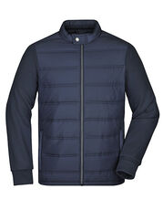 James&Nicholson - Men s Hybrid Sweat Jacket Navy Black /Titelbild