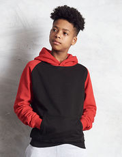 Just Hoods - Kids  Baseball Hoodie Charcoal (Heather) Jet Black Oxford Navy Heather Grey Fire Red /Titelbild