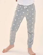 SF Minni - Kids  Cuffed Lounge Pants Navy Red Heather Grey Bottle White Stars White Stripes White Snowflakes /Titelbild