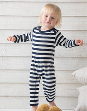 Babybugz - Baby Stripy Rompasuit Red Navy Washed White /Titelbild