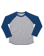 Mantis Mini - Kids` Superstar Baseball T Washed White Heather Grey Melange Swiss Navy Warm Red /Titelbild