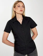 Kustom Kit - Women s Classic Fit Workforce Poplin Shirt Short Sleeve Black White /Titelbild