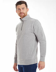 Mantis - The Quarter Zip Sweat Heather Grey Melange Navy Black /Titelbild