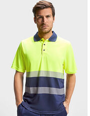 Roly Workwear - Polo Shirt Vega Navy Blue 55 Fluor Yellow 221 /Titelbild