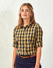 Premier Workwear - Ladies` Mulligan Check Cotton Long Sleeve Shirt /Titelbild