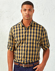 Premier Workwear - Men`s Mulligan Check Cotton Long Sleeve Shirt /Titelbild