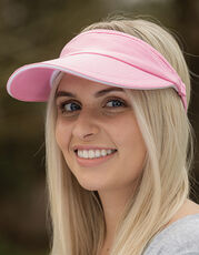 Result Headwear - Herringbone Sun Visor With Sandwich Peak Navy White Pink /Titelbild