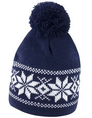 Result Winter Essentials - Fair Isle Knitted Hat Royal Navy Arctic Green Red White /Titelbild