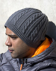 Result Winter Essentials - Mariner Knitted Hat Grey Burnt Orange Navy /Titelbild