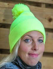 Result Winter Essentials - Pom Pom Beanie Purple Grey Fluorescent Yellow Fluorescent Orange Black Royal Red Bottle Navy /Titelbild