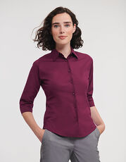 Ladies´ 3/4 Sleeve Fitted Stretch Shirt