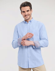 Men´s Long Sleeve Tailored Washed Oxford Shirt