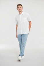 Men´s Short Sleeve Classic Pure Cotton Poplin Shirt