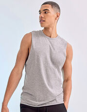 SF Men - Men s High Neck Slash Armhole Vest White Heather Grey Black /Titelbild